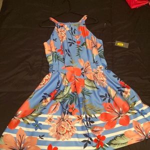 Blue and pink Vince camuto floral dress